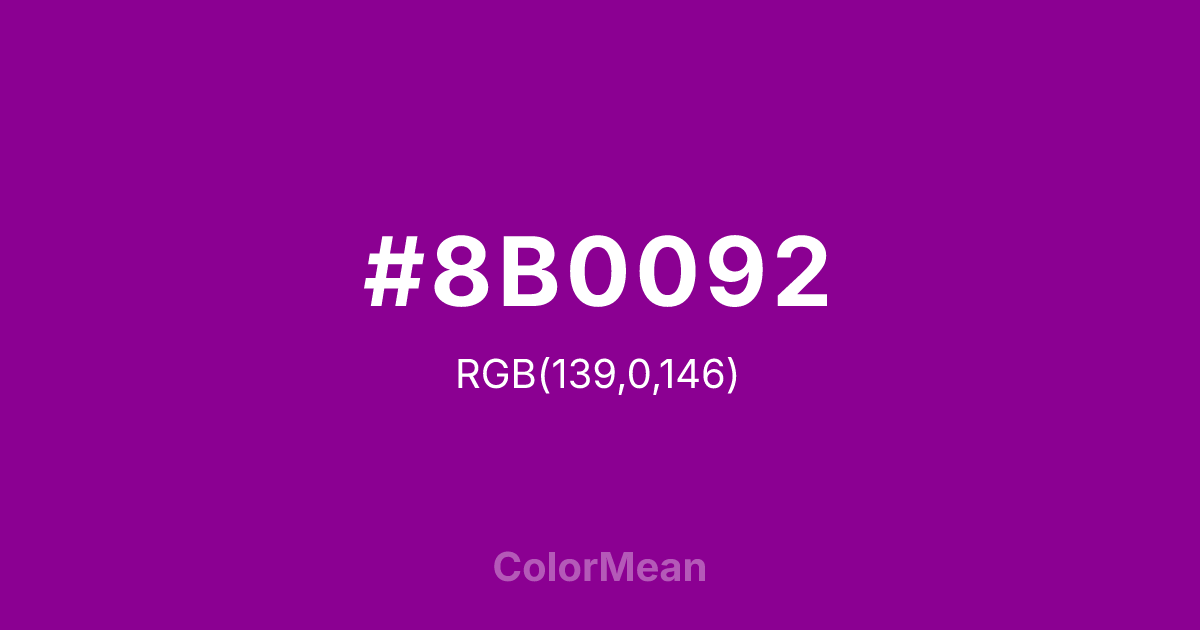 #8B0092 color swatch