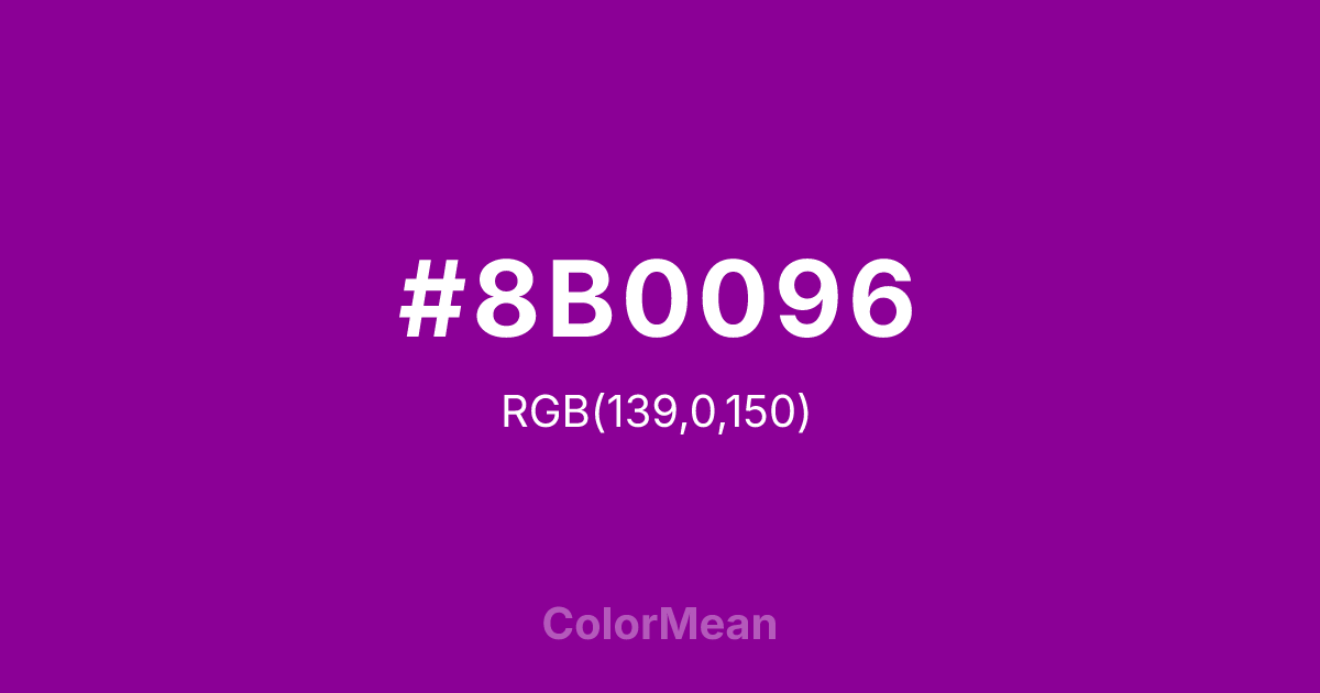#8B0096 color swatch