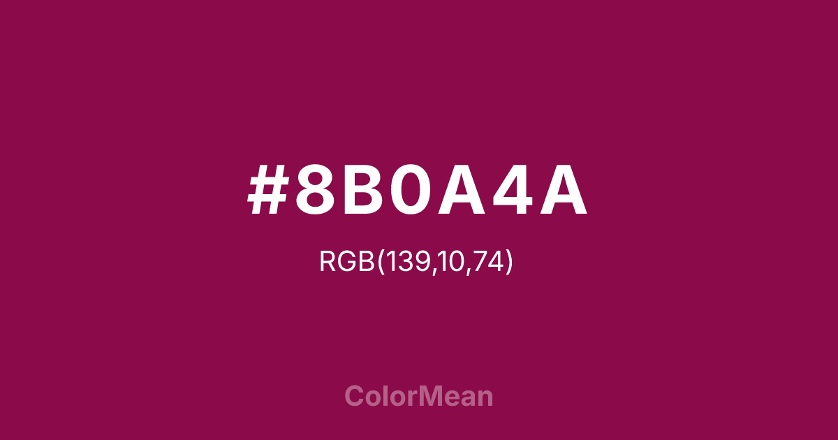 #8B0A4A color swatch
