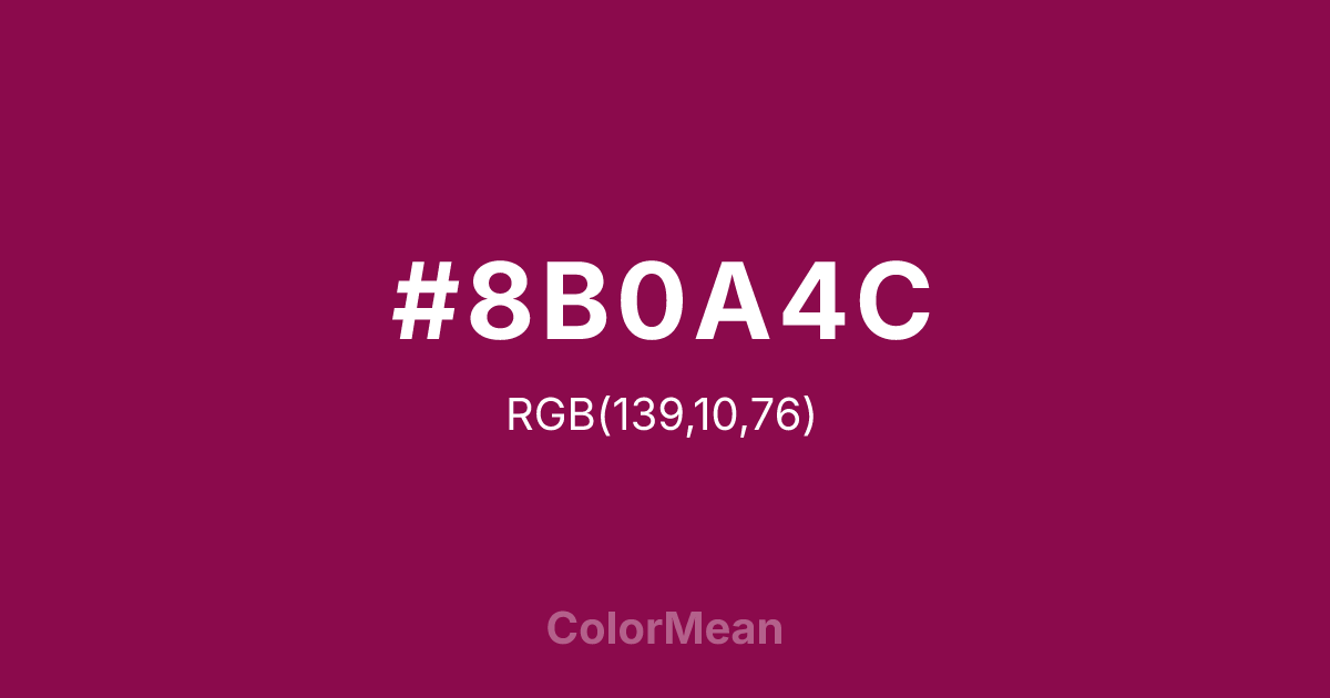 #8B0A4C color swatch