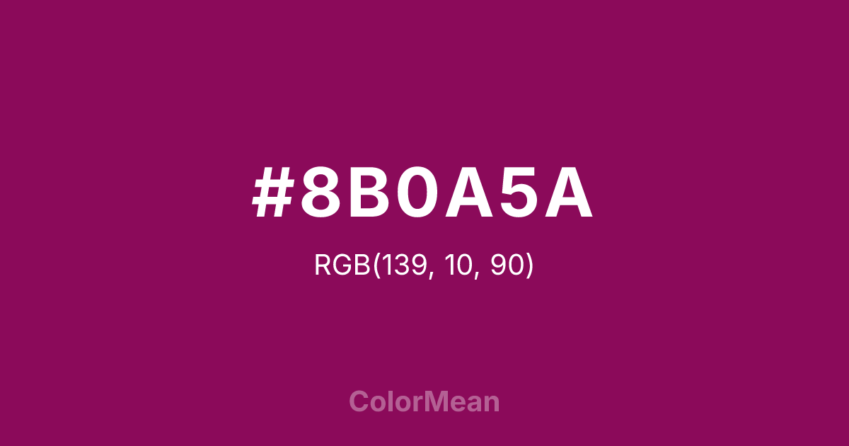 #8B0A5A color swatch