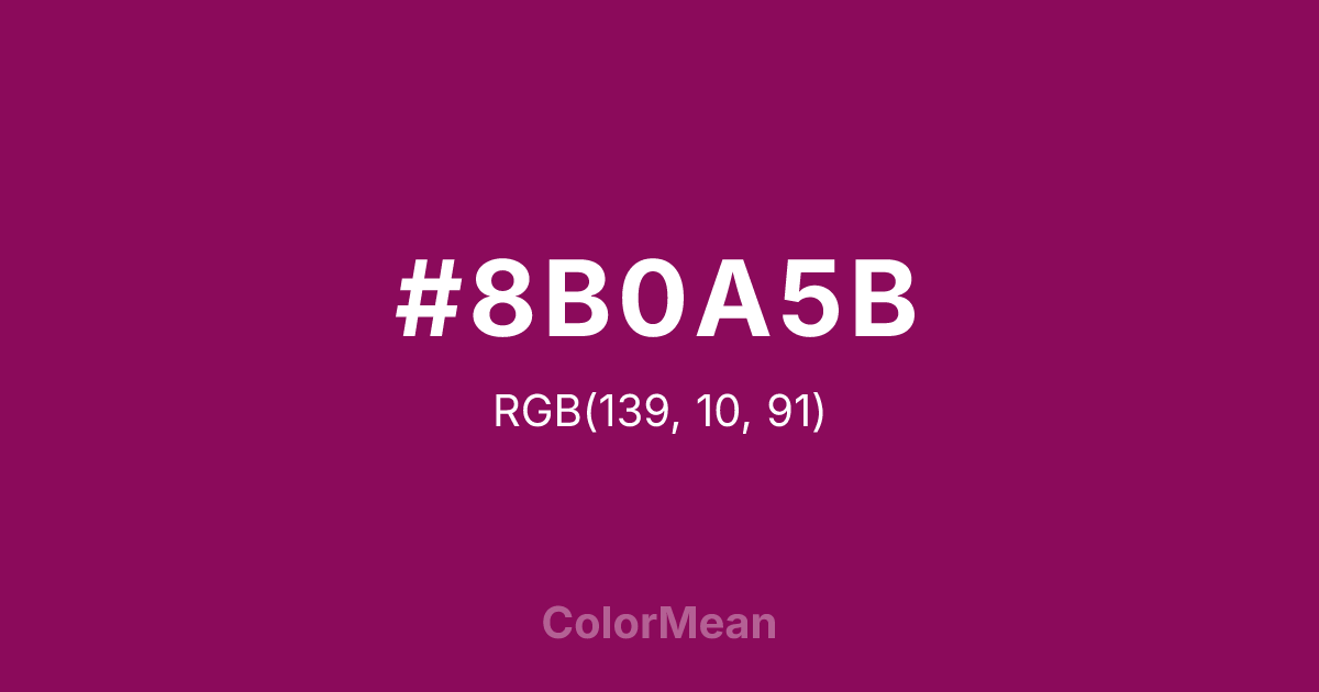 #8B0A5B color swatch
