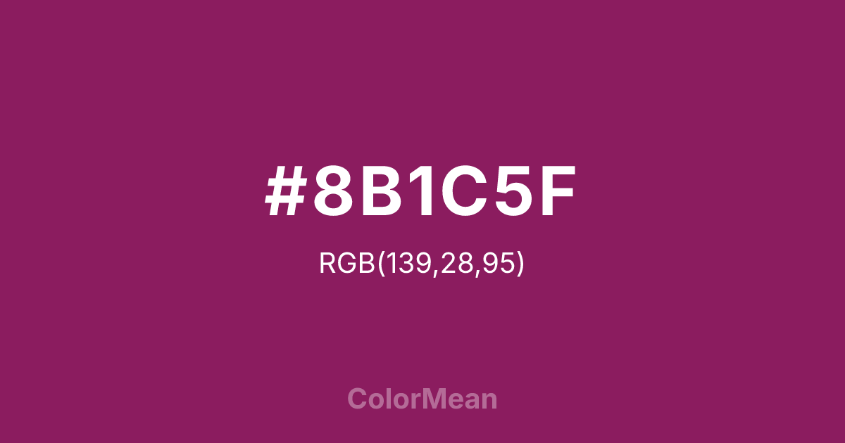 #8B1C5F color swatch