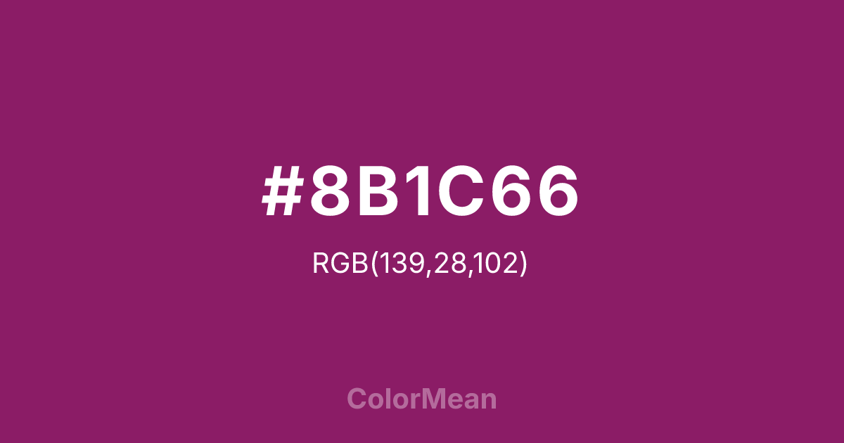#8B1C66 color swatch