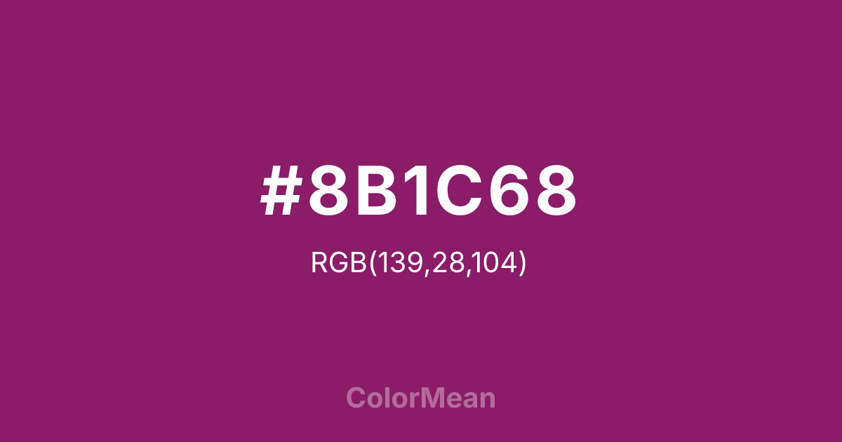 #8B1C68 color swatch