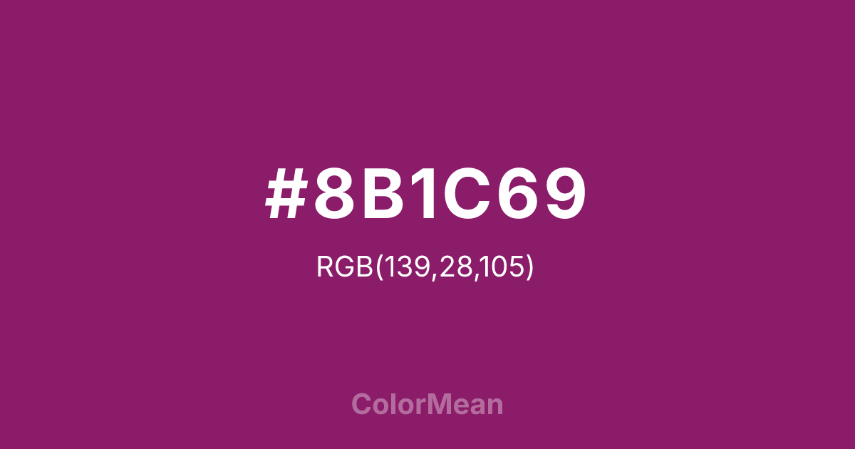 #8B1C69 color swatch