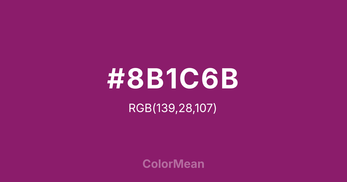 #8B1C6B color swatch