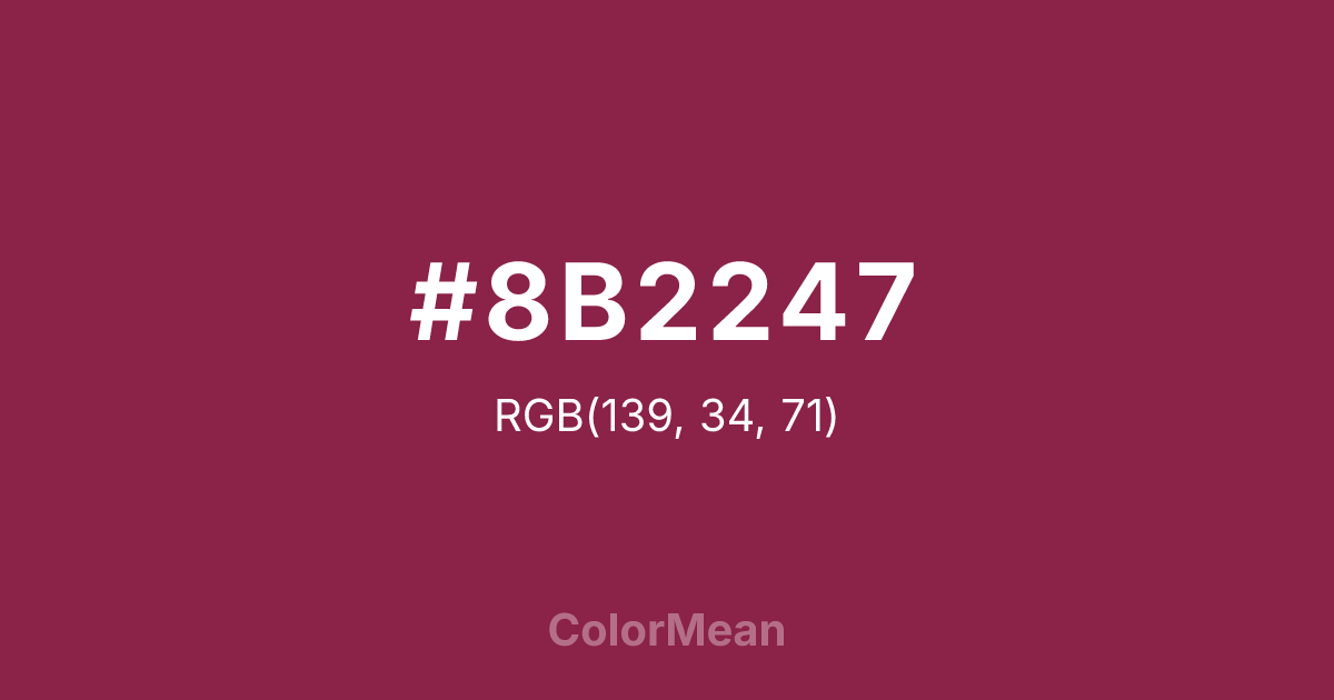 #8B2247 color swatch