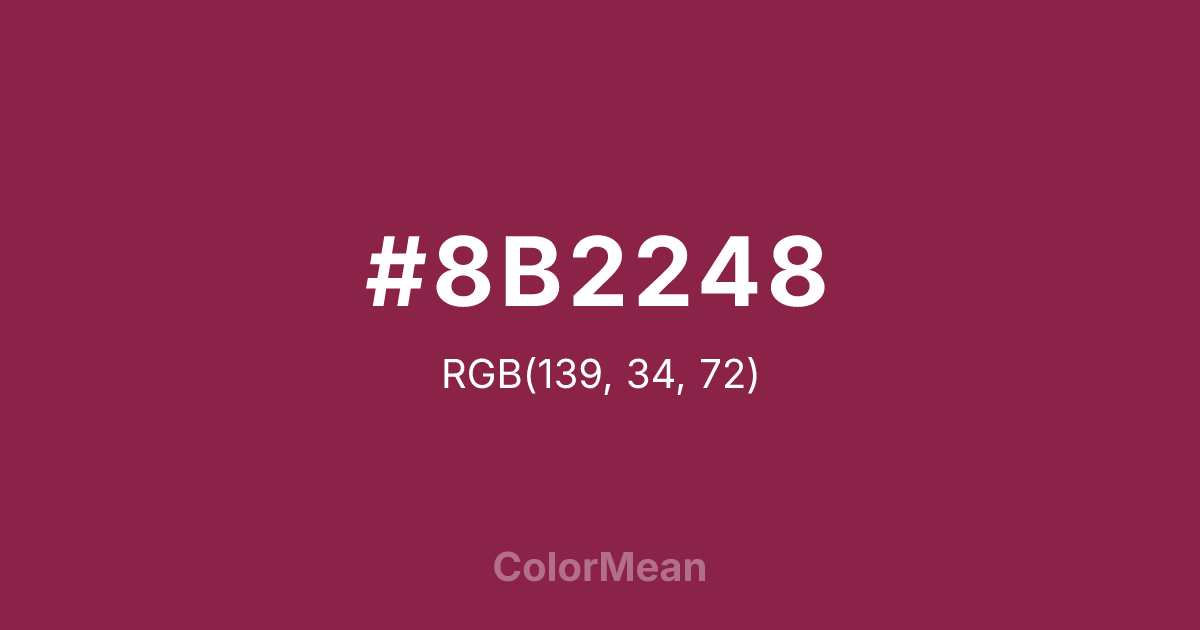 #8B2248 color swatch