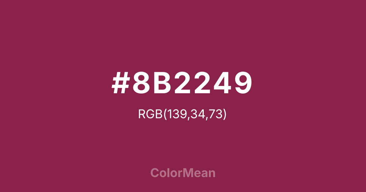 #8B2249 color swatch