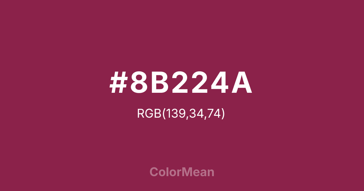 #8B224A color swatch
