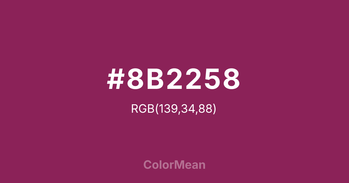 #8B2258 color swatch