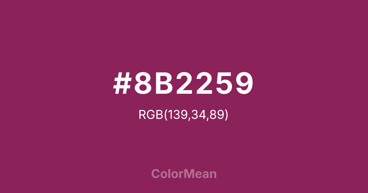 #8B2259 color swatch