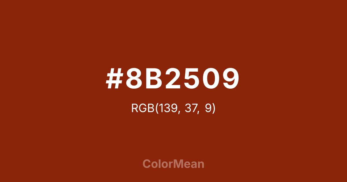 #8B2509 color swatch