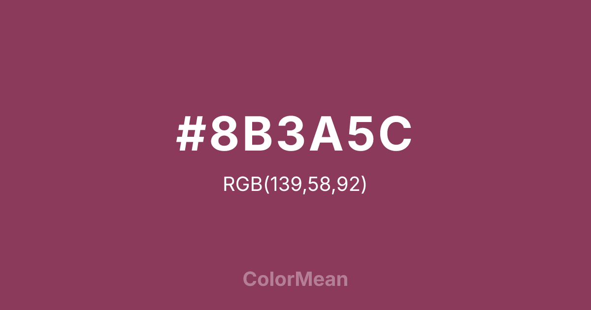 #8B3A5C color swatch