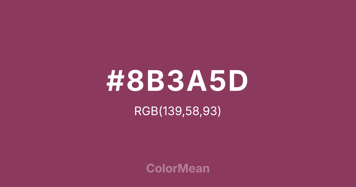 #8B3A5D color swatch