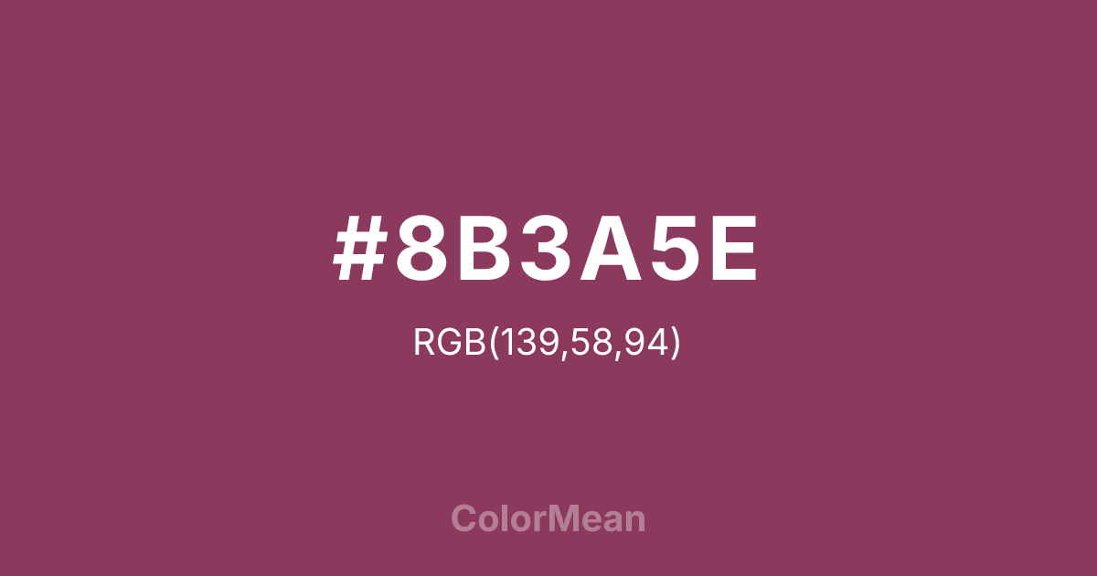 #8B3A5E color swatch