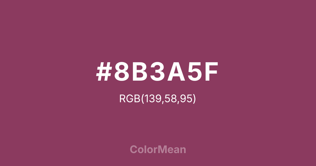 #8B3A5F color swatch