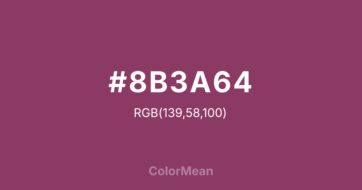 #8B3A64 color swatch