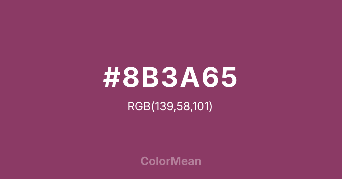 #8B3A65 color swatch