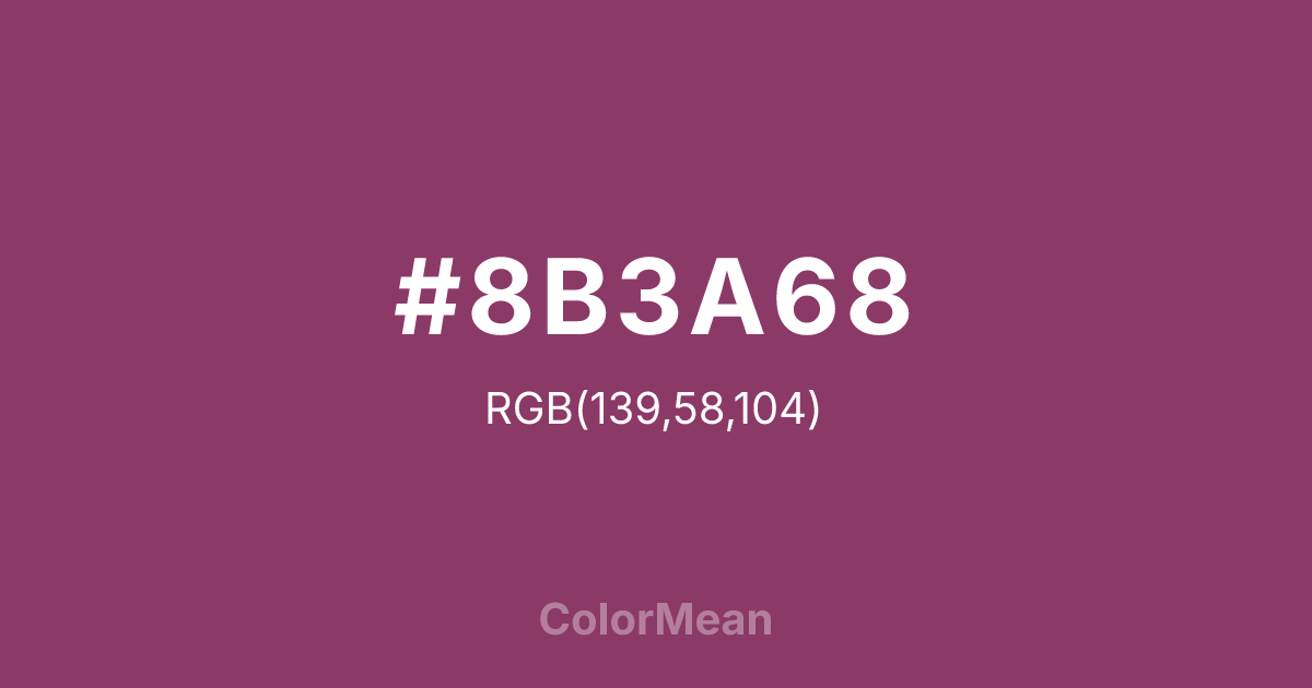 #8B3A68 color swatch