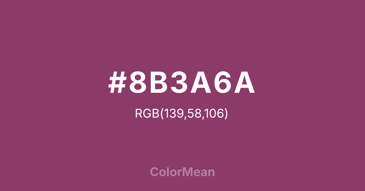 #8B3A6A color swatch