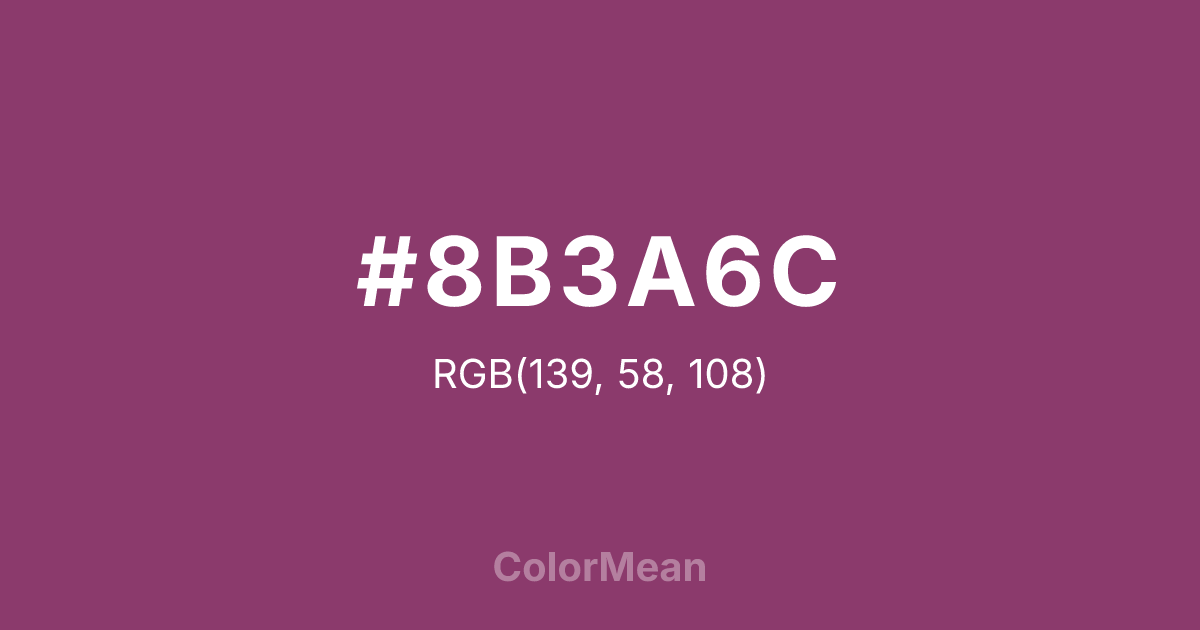 #8B3A6C color swatch