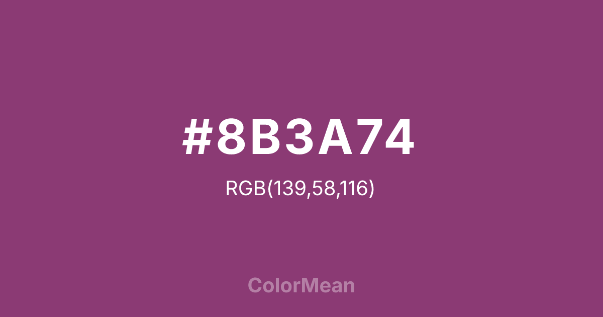 #8B3A74 color swatch