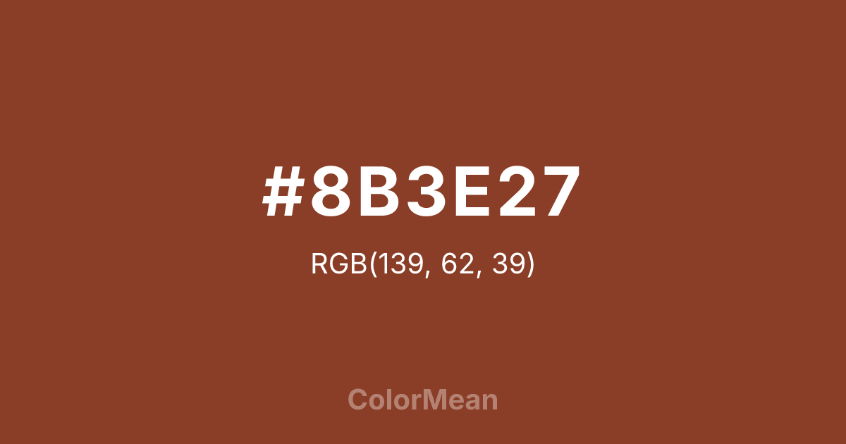 #8B3E27 color swatch