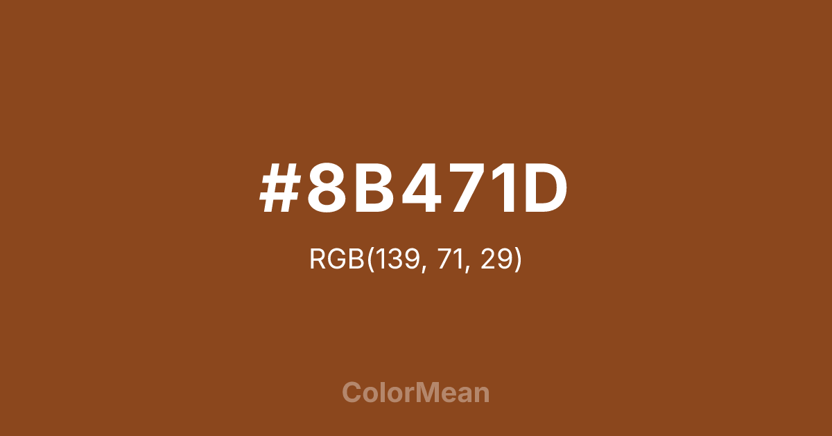 #8B471D color swatch