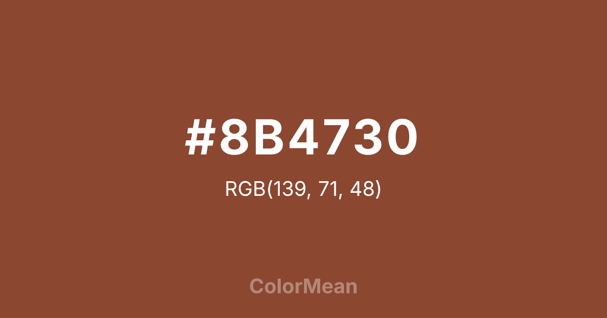 #8B4730 color swatch