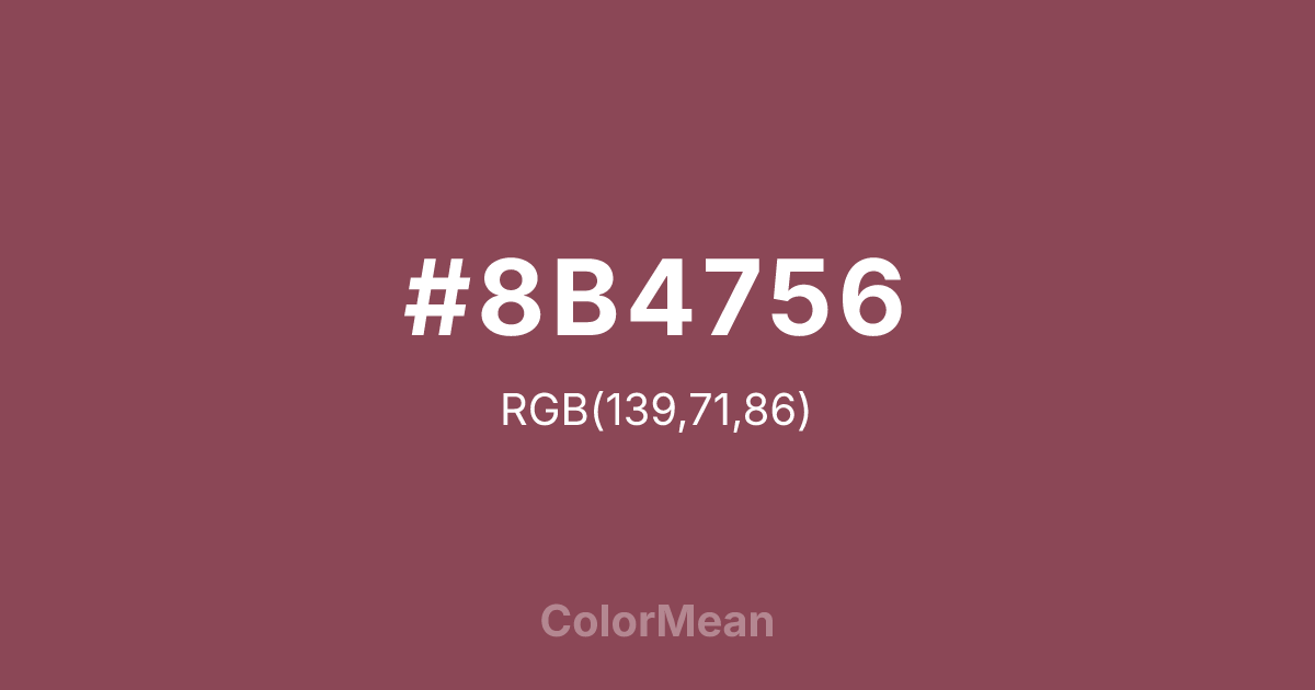 #8B4756 color swatch