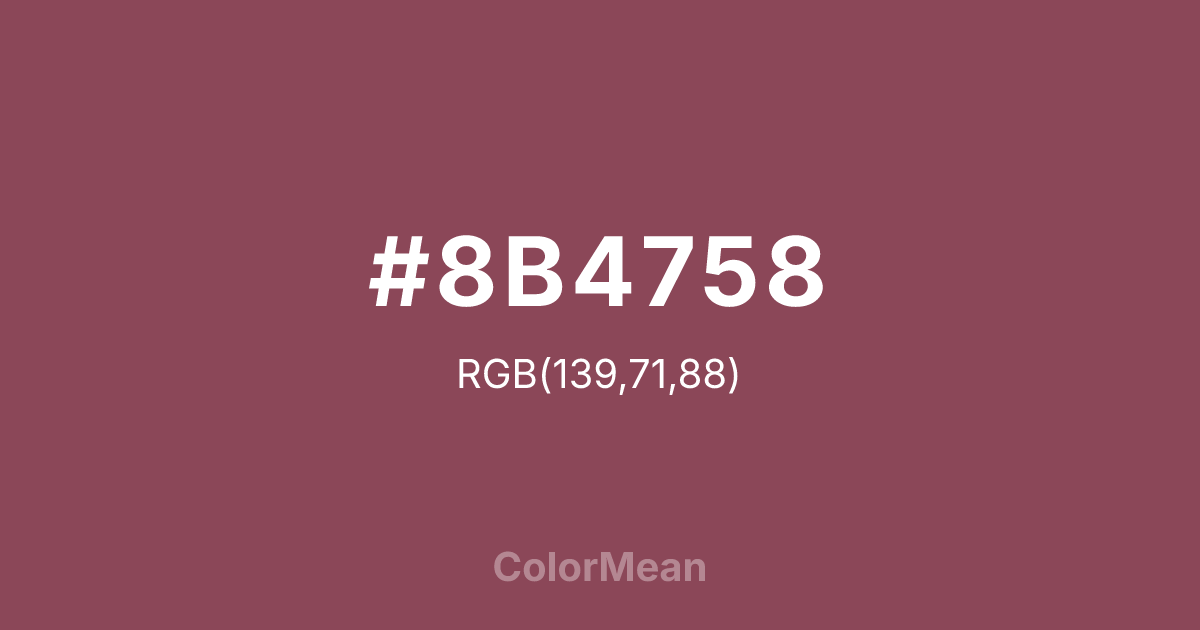 #8B4758 color swatch
