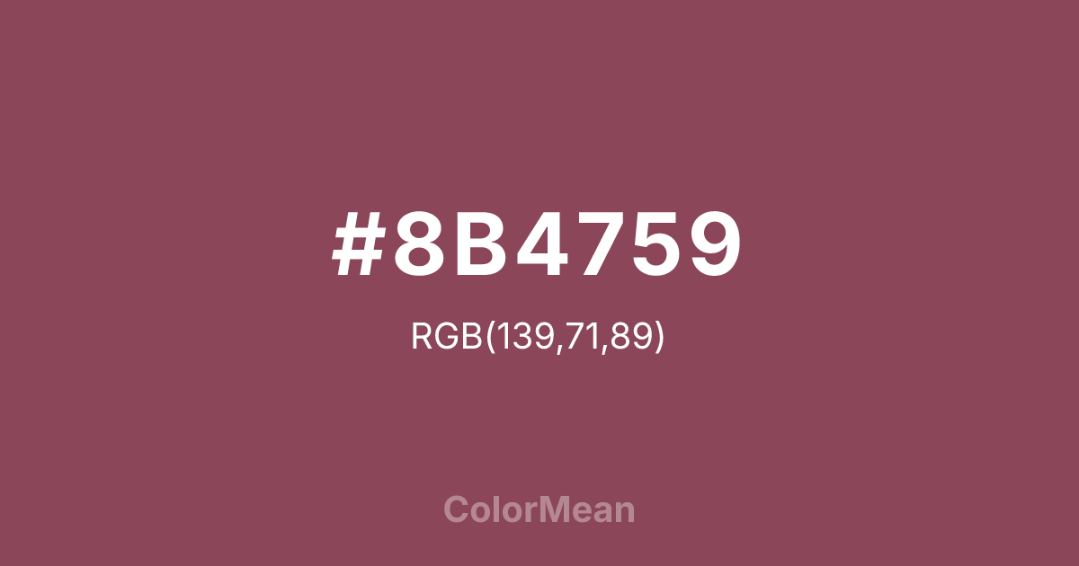 #8B4759 color swatch