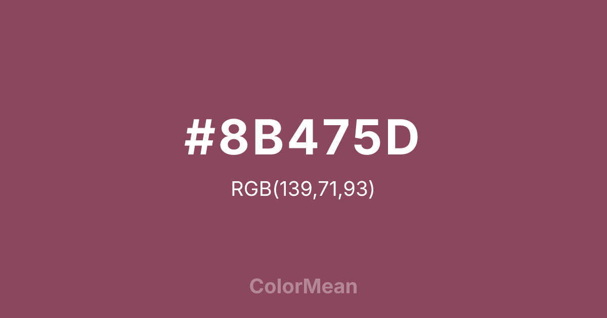 #8B475D color swatch