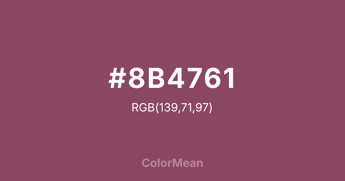 #8B4761 color swatch