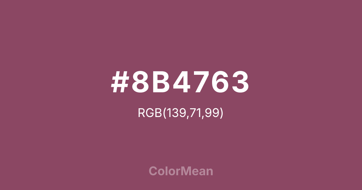 #8B4763 color swatch