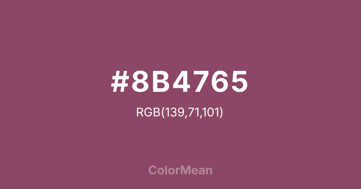 #8B4765 color swatch