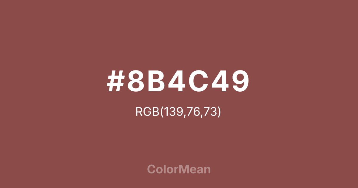 #8B4C49 color swatch