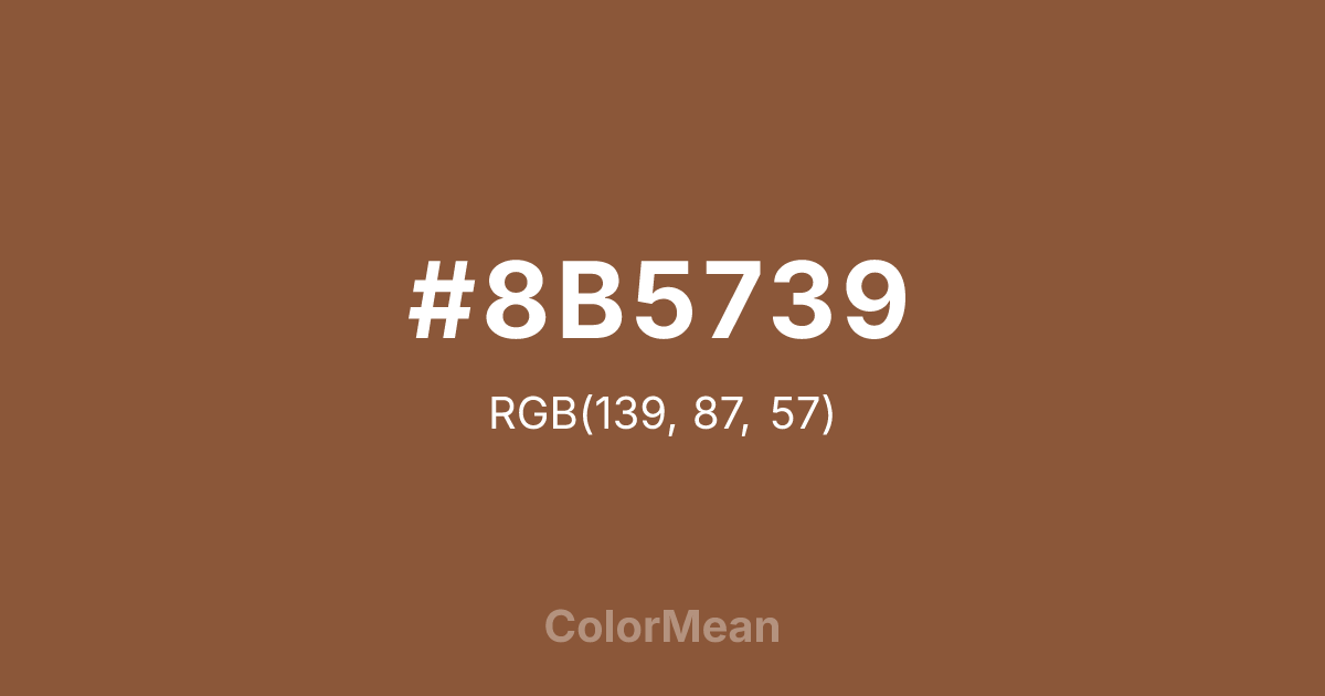 #8B5739 color swatch