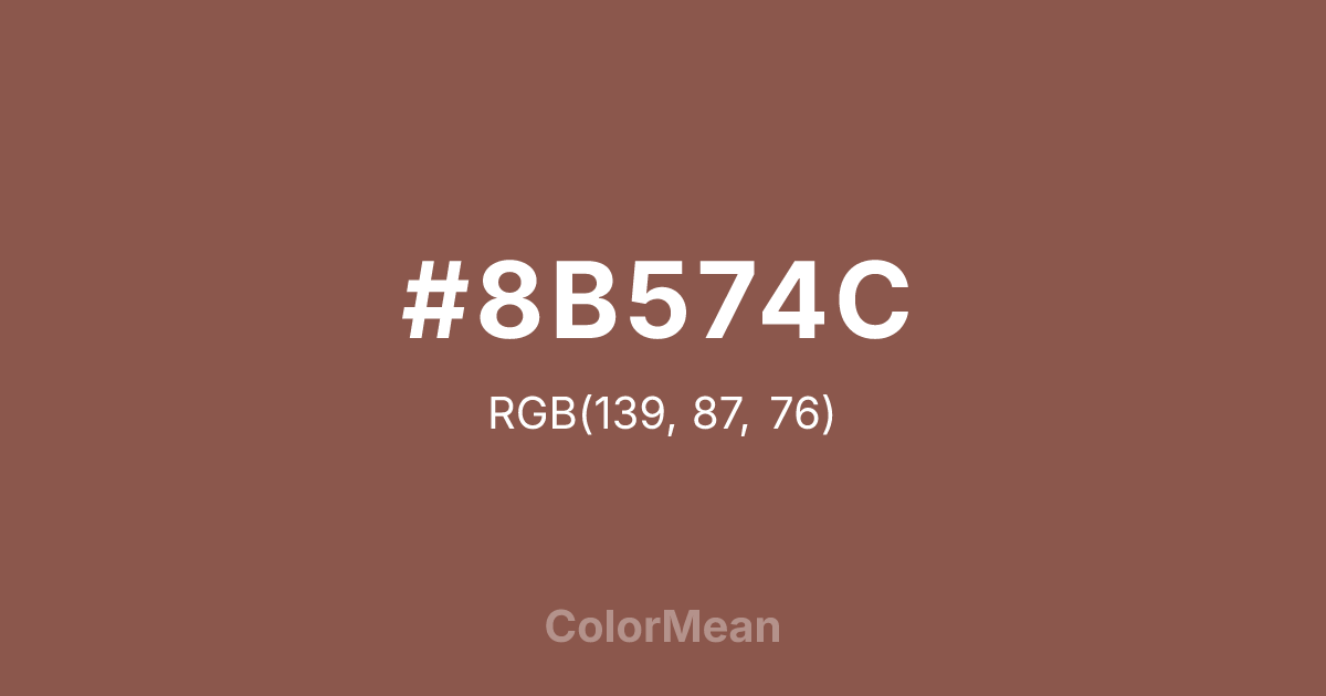 #8B574C color swatch