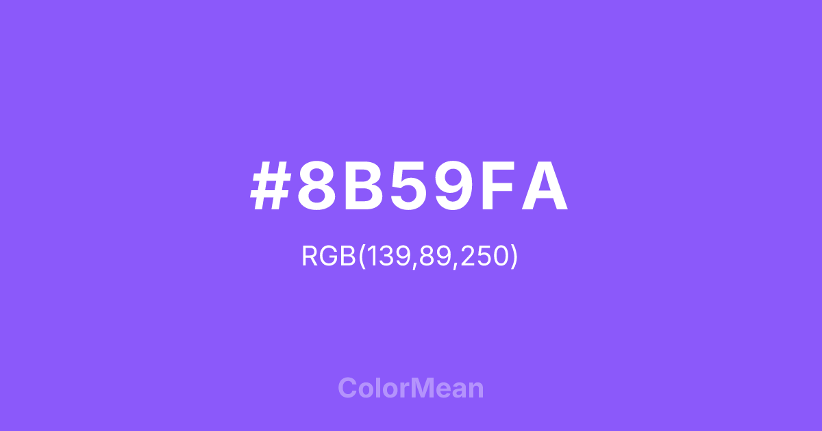 #8B59FA color swatch