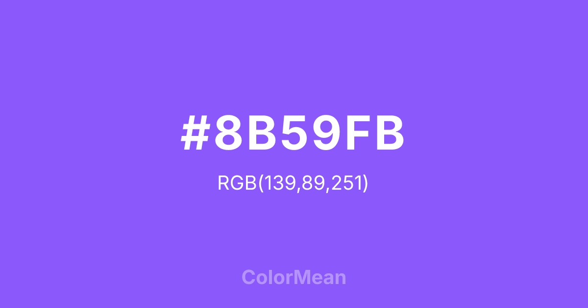 #8B59FB color swatch