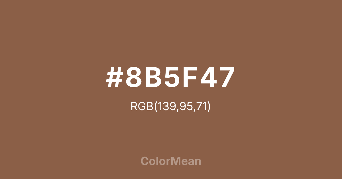 #8B5F47 color swatch