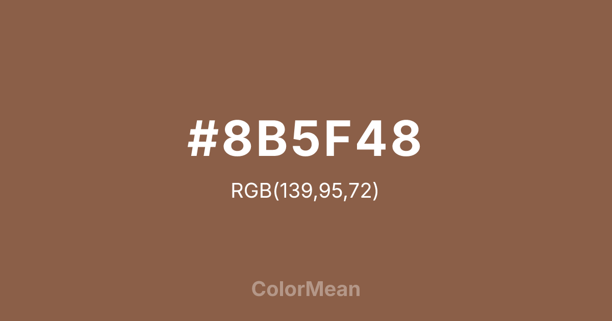 #8B5F48 color swatch