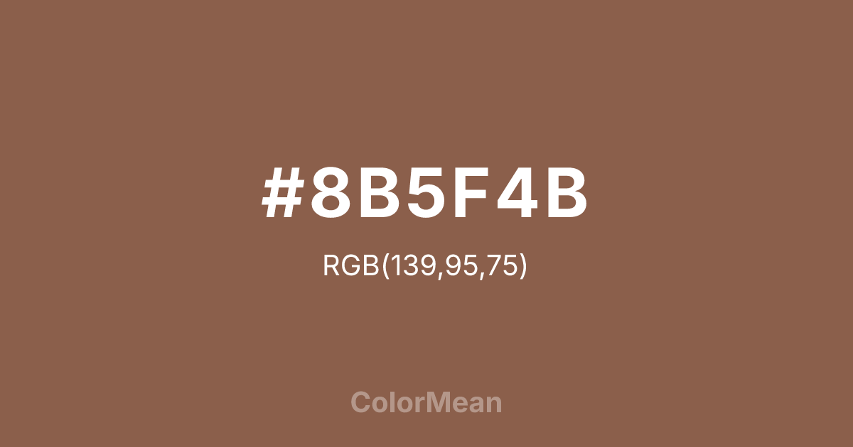 #8B5F4B color swatch