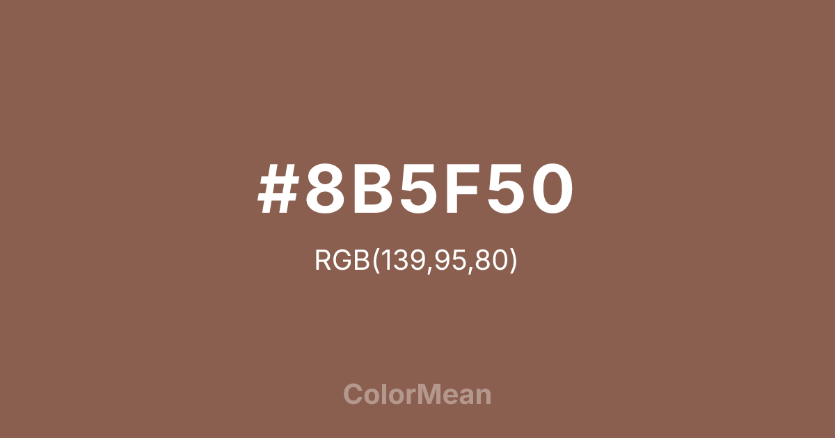 #8B5F50 color swatch