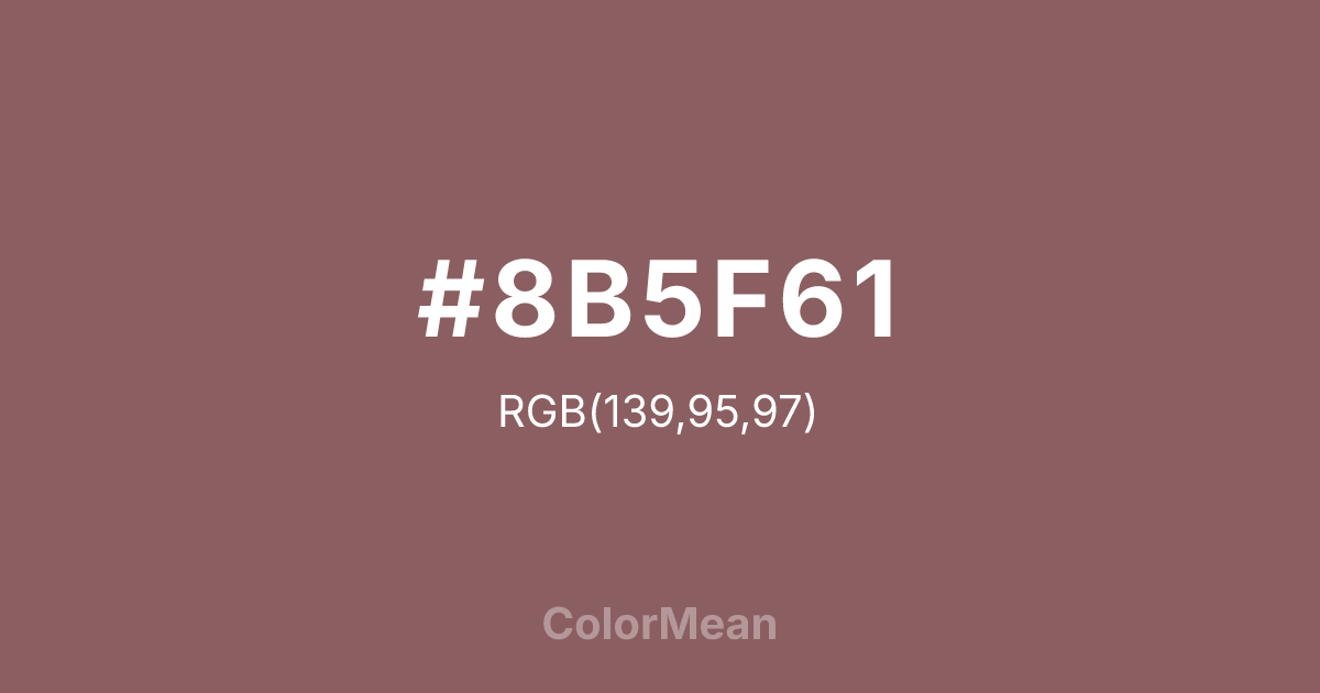 #8B5F61 color swatch