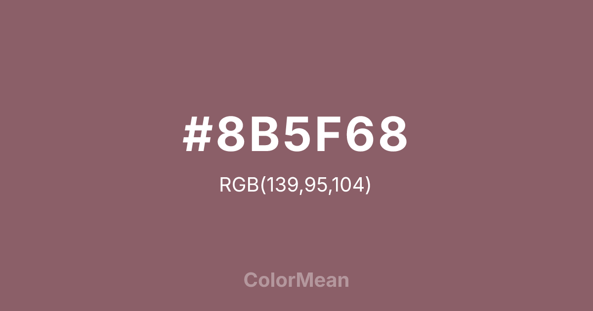 #8B5F68 color swatch