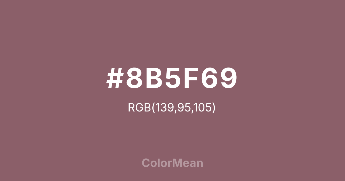 #8B5F69 color swatch